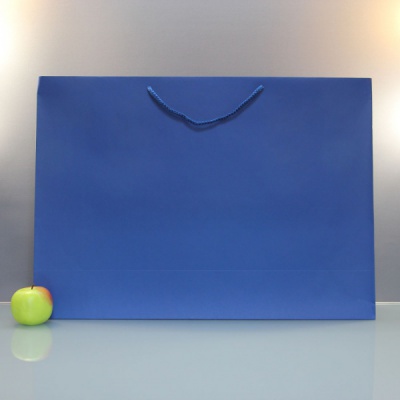 Пакет 70x50x20, светло-синий, плотный крафт
