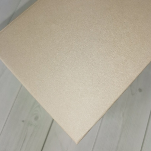 Коробка с откидной крышкой 9х33х9, бежевый, дизайнерская бумага, лента