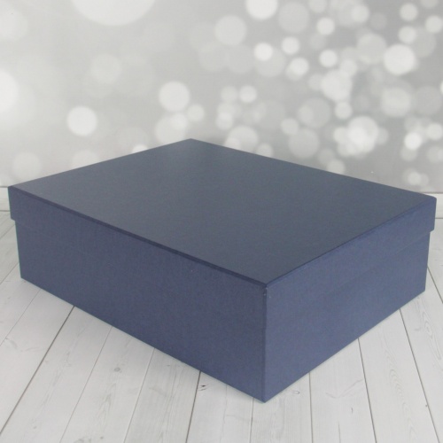 Кашированные коробки 40х12х30см, цвет - тёмно-синий, материал - дизайнерская бумага, ламинация - без ламинации, фото 12 