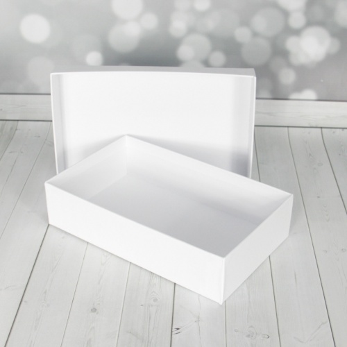 Комплект коробок крышка-дно 40х12х30, 35х10х25, 30х8х20, 25х6х15, белый, меловка, матовая ламинация