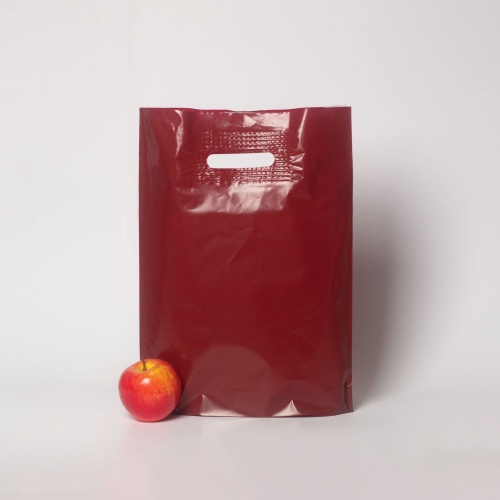 Пакет 30х40х3, ПВД, 70 мкм, бордовый