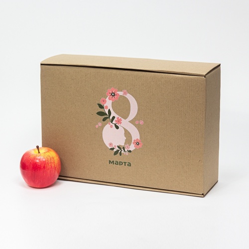 Гофрокоробки 22х10х33см, цвет - коричневый, материал - гофрокартон, ламинация - без ламинации, фото 1 (вид спереди)