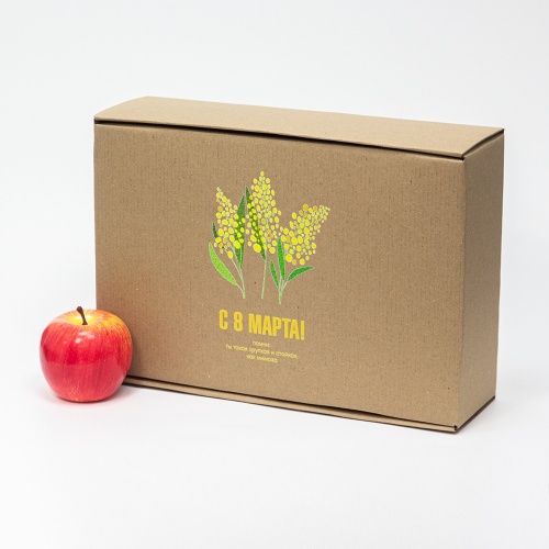 Гофрокоробки 22х10х33см, цвет - коричневый, материал - гофрокартон, ламинация - без ламинации, фото 1 (вид спереди)