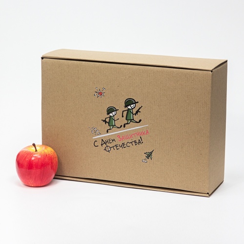 Гофрокоробки 22х10х33см, цвет - коричневый, материал - гофрокартон, ламинация - без ламинации, фото 1 (вид спереди)