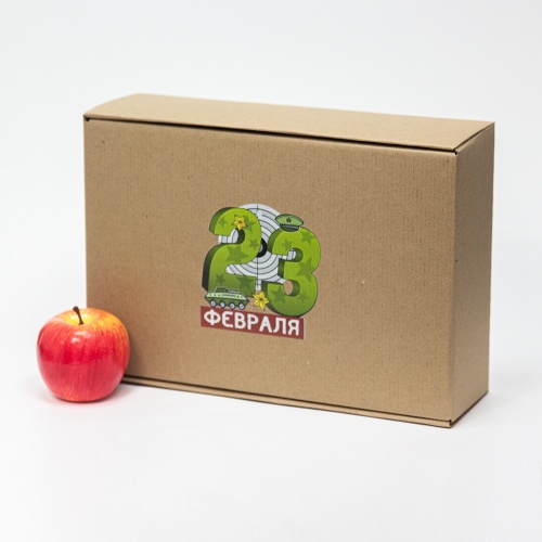 Гофрокоробки 22х10х33см, цвет - коричневый, материал - гофрокартон, ламинация - без ламинации, фото 1 (вид спереди)